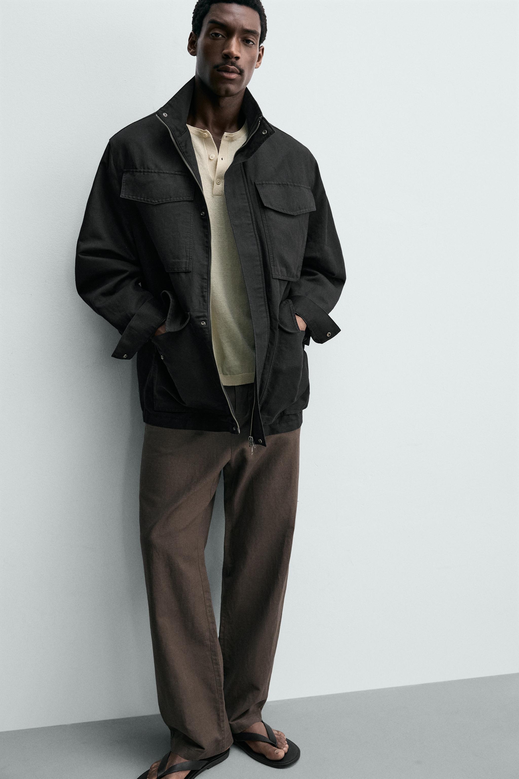 WASHED UTILITY POCKET OVERSHIRT - Black | ZARA United States