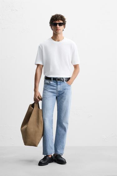 CAMISETA PUNTO RELAXED FIT - Blanco de Zara - Imagen 0