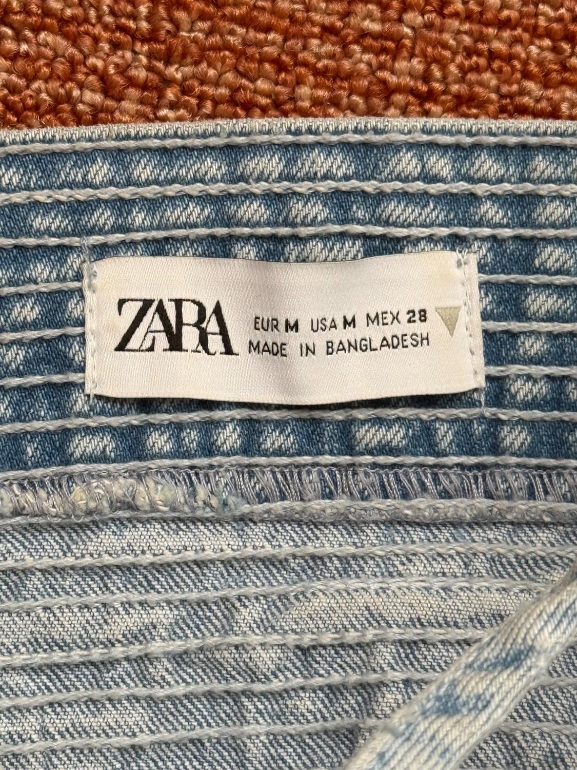 LIGHT BLUE DENIM MINI DRESS - Image 3