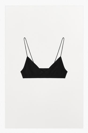 BRASSEIRE SEAMLESS À BRETELLES - Noir de Zara