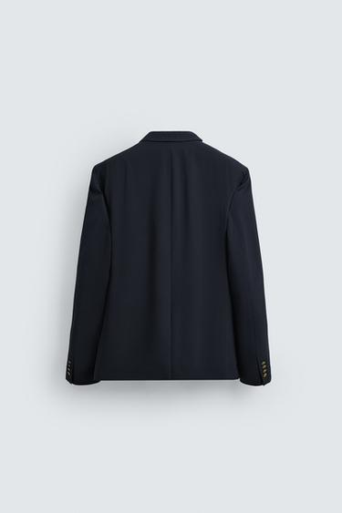 BLAZER CROISÉ - Bleu marine foncé de Zara - Image 6