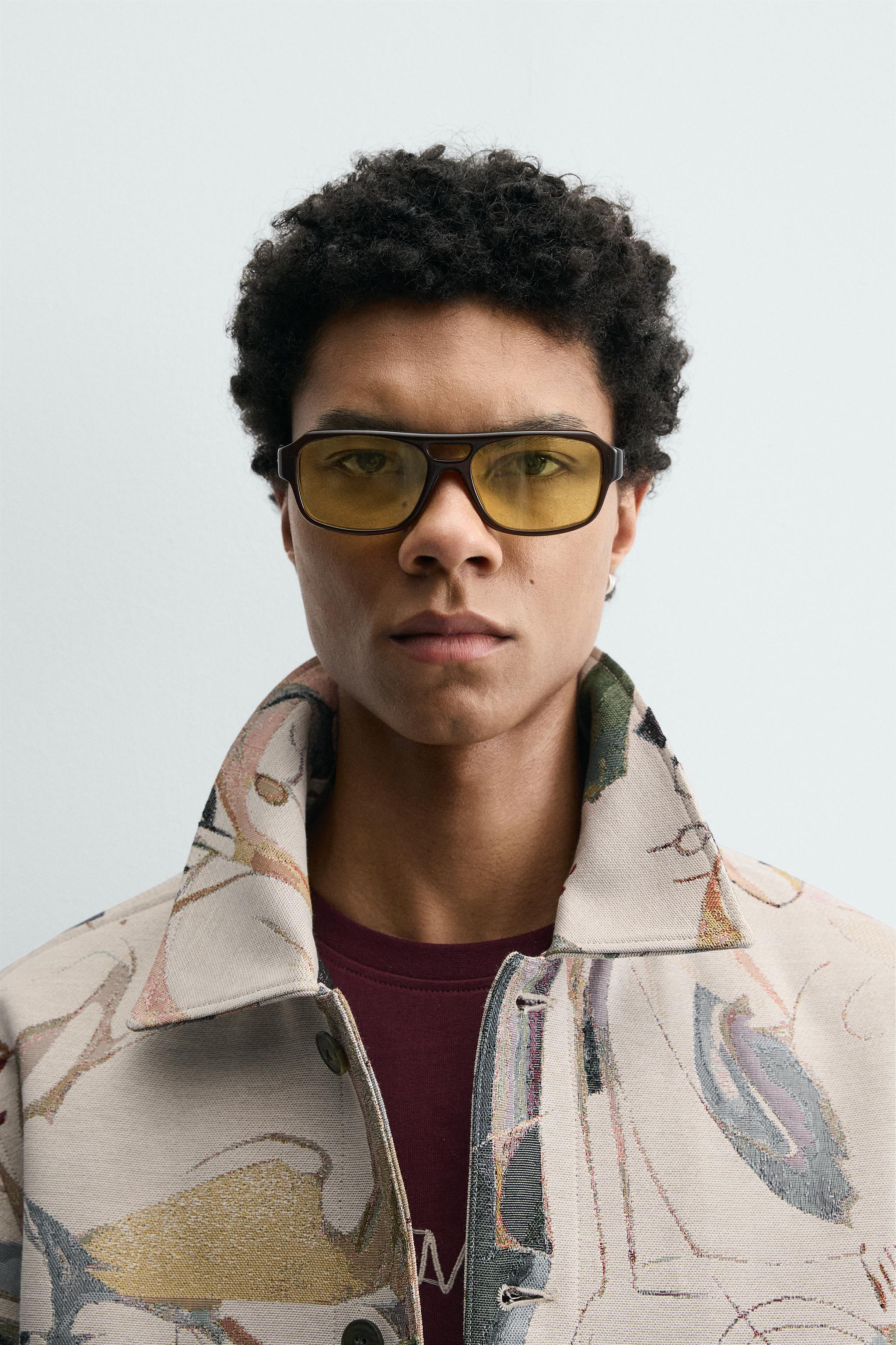 OVAL SUNGLASSES SAMUEL DE SABOIA X ZARA - Yellow | ZARA New Zealand