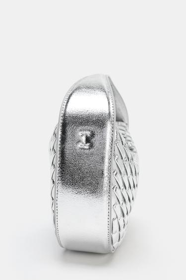 SAC À MAIN EFFET TRESSÉ - Argent de Zara - Image 3