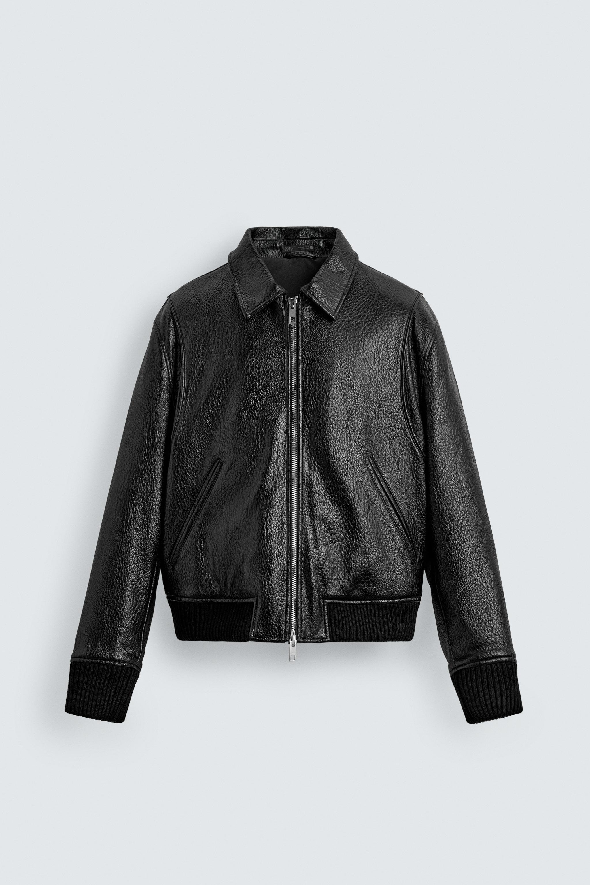 ZARA フェイクレザーパフジャケット 黒 ZARA - ZARA フェイクレザーパフジャケット XS コート ブルゾン ダウン