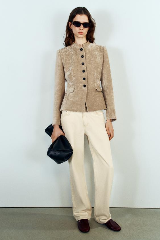 BLAZER HOMBRERAS - Camel claro de Zara - Imagen 0