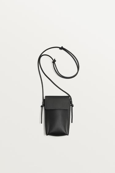 UMHÄNGETASCHE AUS LEDER - Schwarz von Zara
