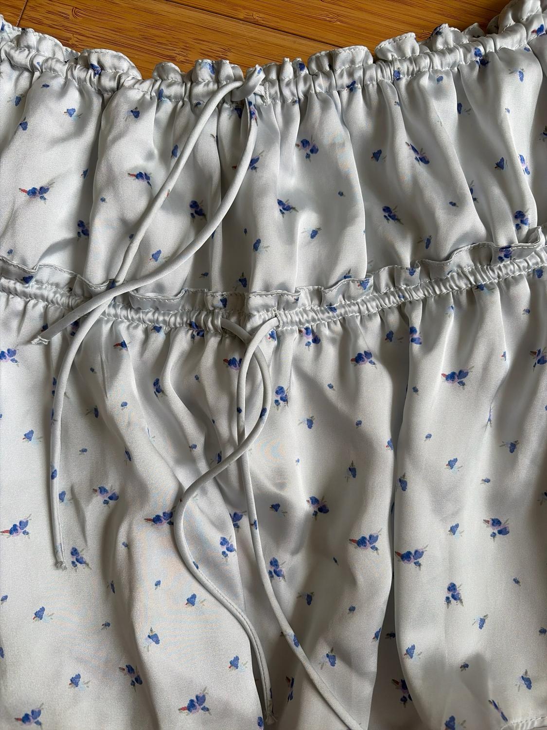 FLORAL SATIN EFFECT SKIRT - Image 2