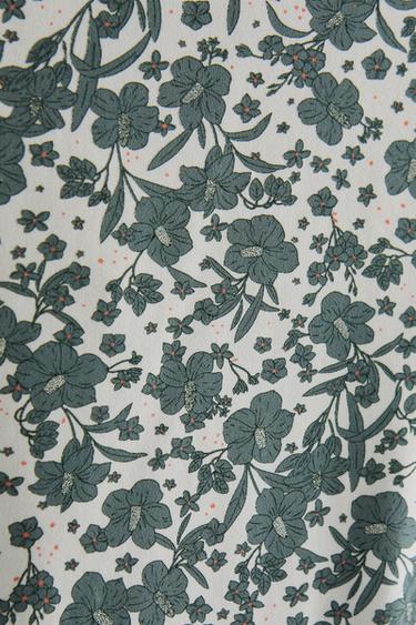 MAILLOT DE BAIN PLAGE ENFANT FLEURS TROPICALES - Écru / Vert de Zara - Image 3