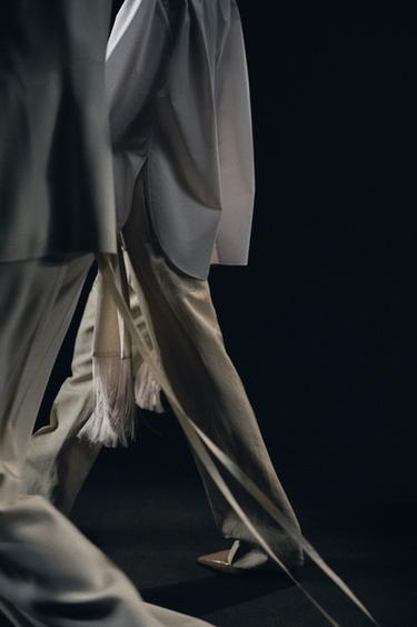 ZW COLLECTION FRINGED POCKET SQUARE SHIRT - White by Zara - Image 7