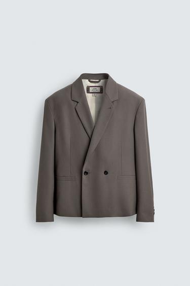 BLAZER CRUZADA TRAJE CON LANA SAMUEL DE SABOIA X ZARA - Marrón / Topo de Zara