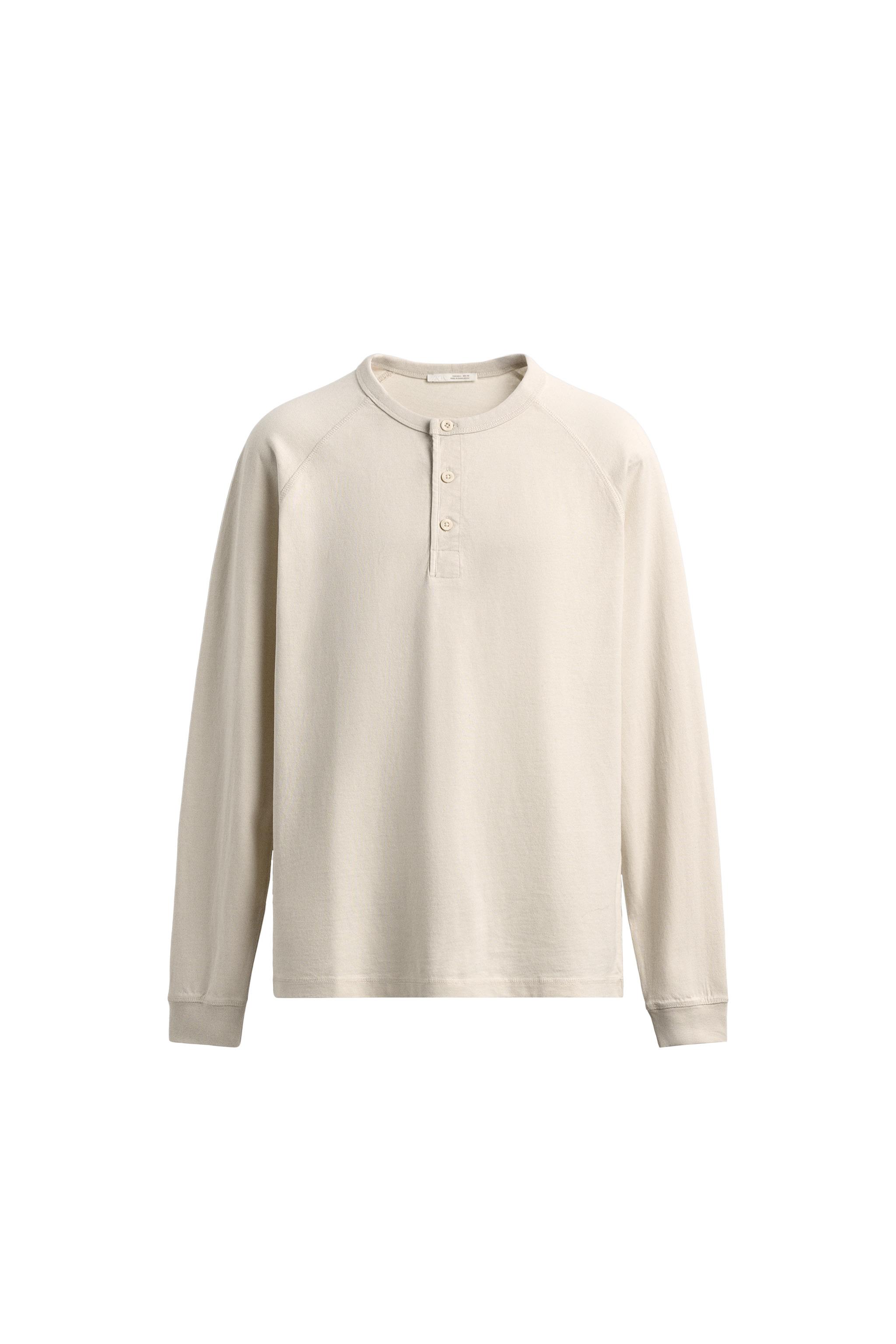 ヘンリーネックTシャツ - エクリュ | ZARA Japan / 日本
