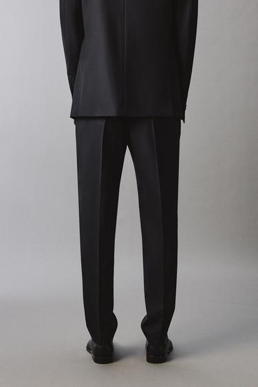 100% WOOL SUIT TROUSERS - Navy blue by Zara - Image 2