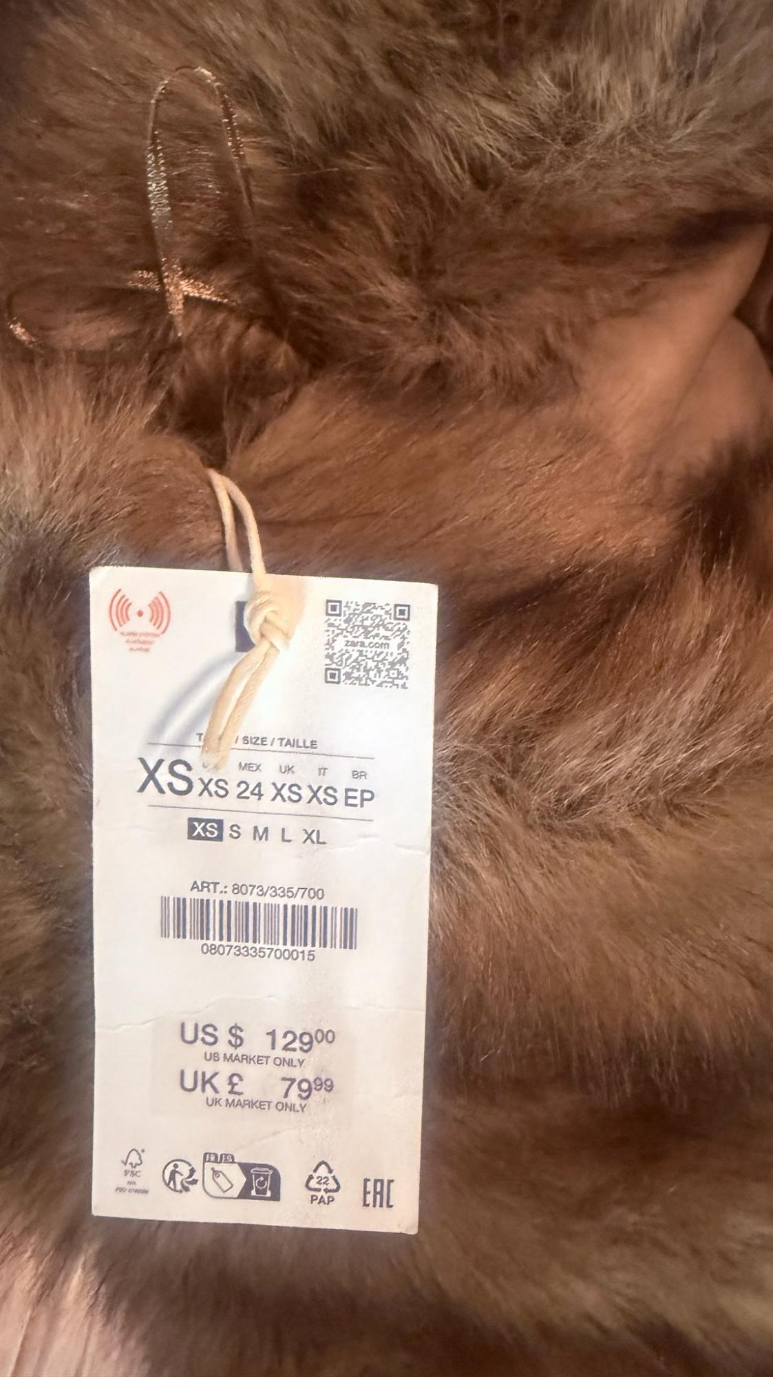 SHORT FAUX FUR COAT - Image 3