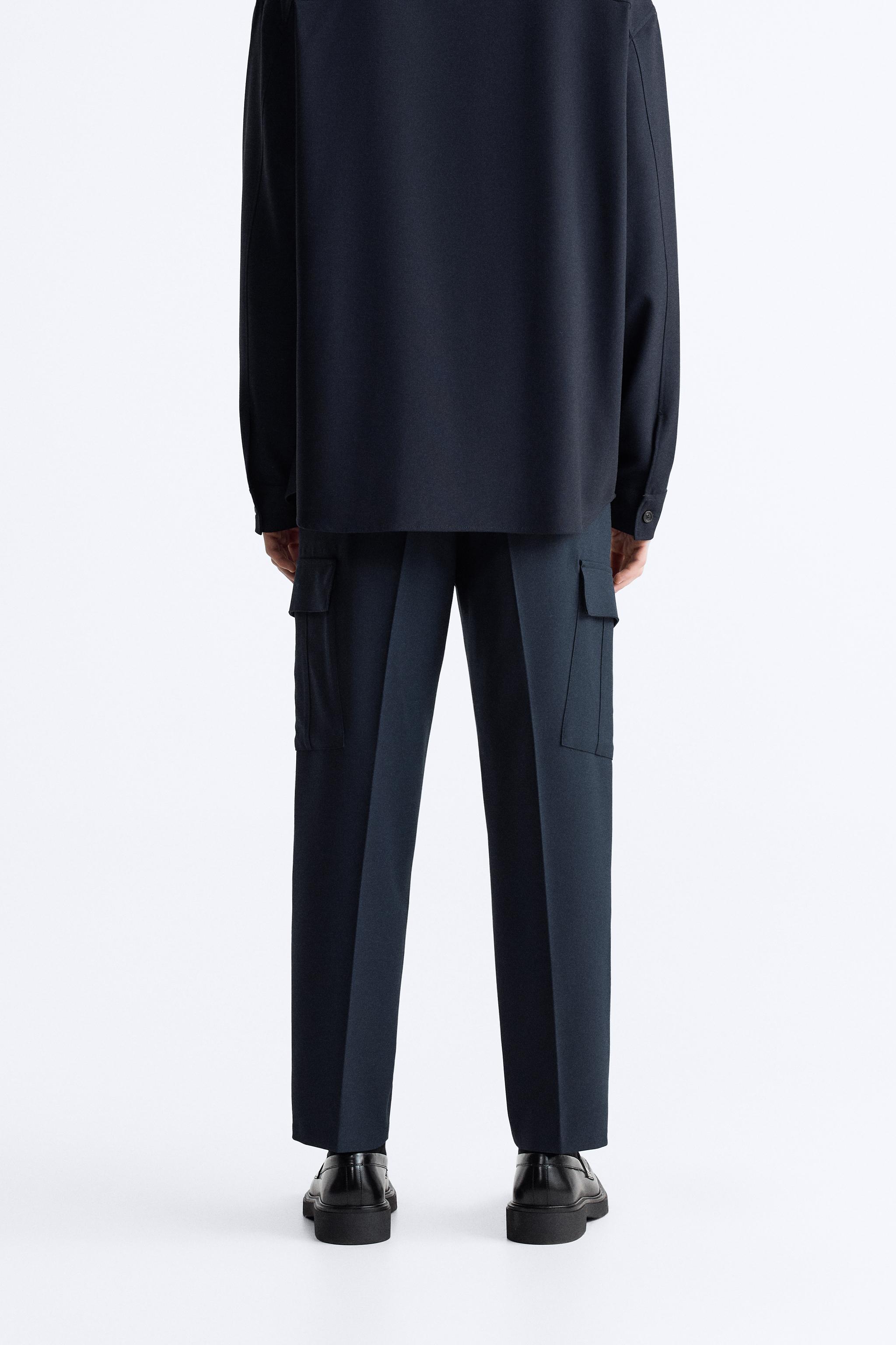 TEXTURED CARGO PANTS - Black | ZARA United States