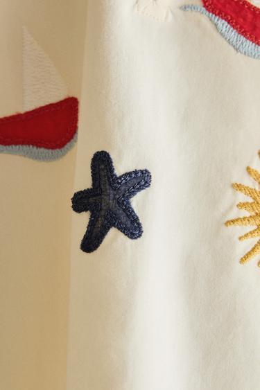 ROBE DE PLAGE ENFANT BRODÉE - Crème de Zara - Image 3