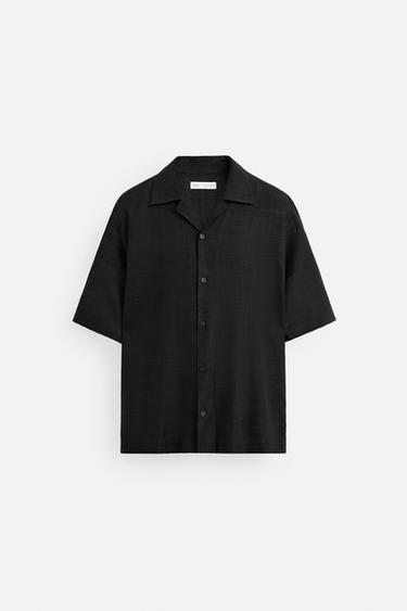 CHEMISE À COUPE DÉCONTRACTÉE - Noir de Zara