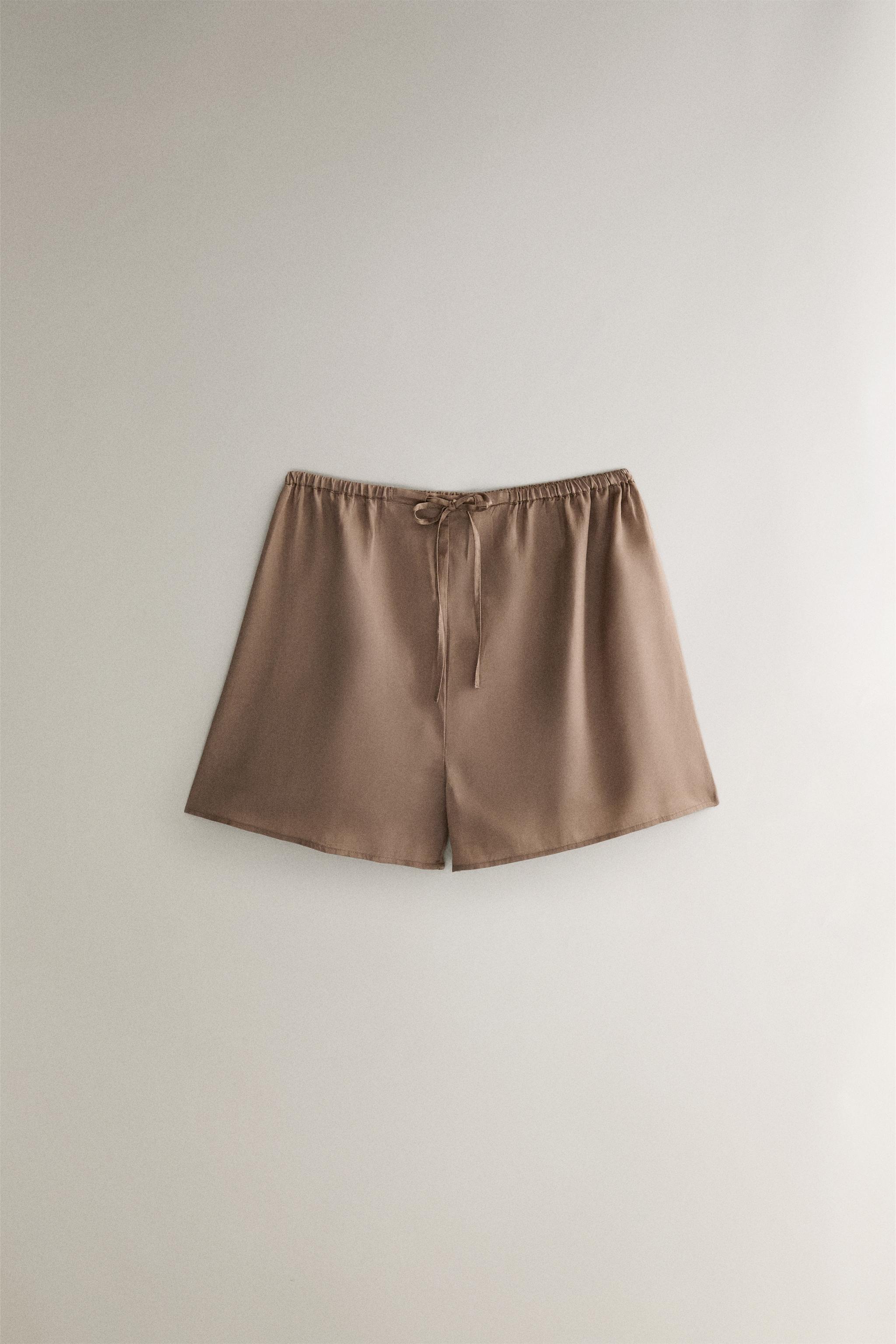 サテンショートパンツ レースポイントサテンショートパンツ｜ACLENT（アクレント）