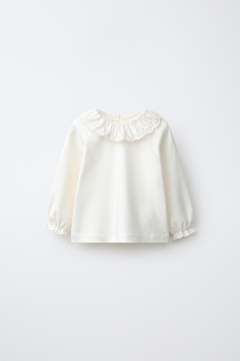 EMBROIDERED COLLAR T-SHIRT