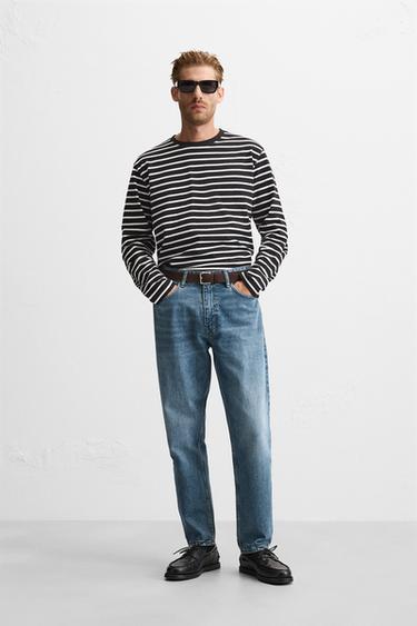 STRIPED T-SHIRT - Black / White by Zara - Image 0
