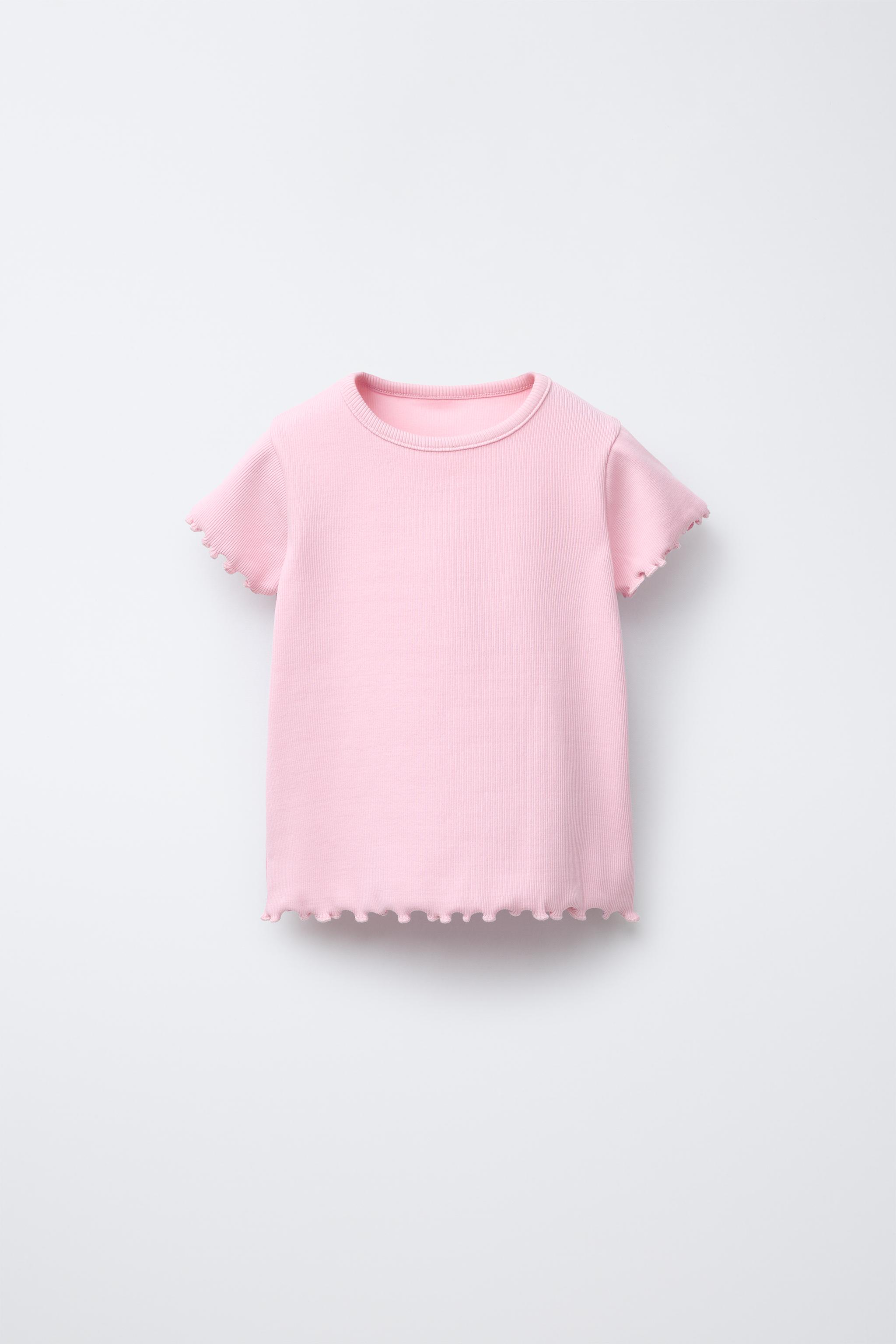 花柄リブTシャツ 2枚セット - 薄紫 | ZARA Japan / 日本