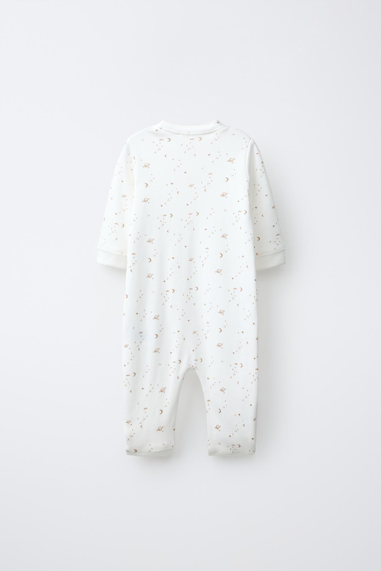 CONVERTIBLE FOOTED SPACE SLEEPSUIT — camel