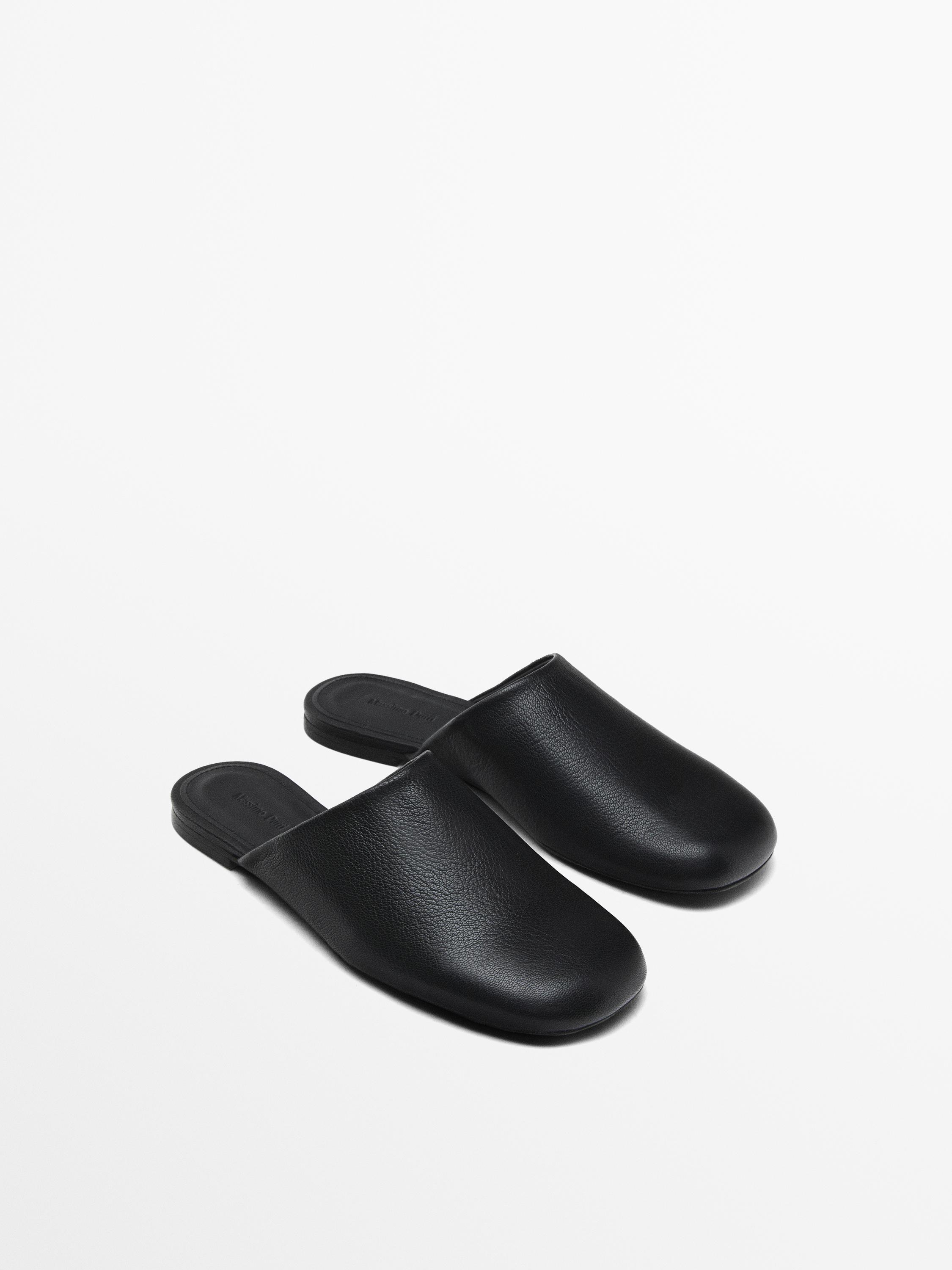 Leather mules flats on sale