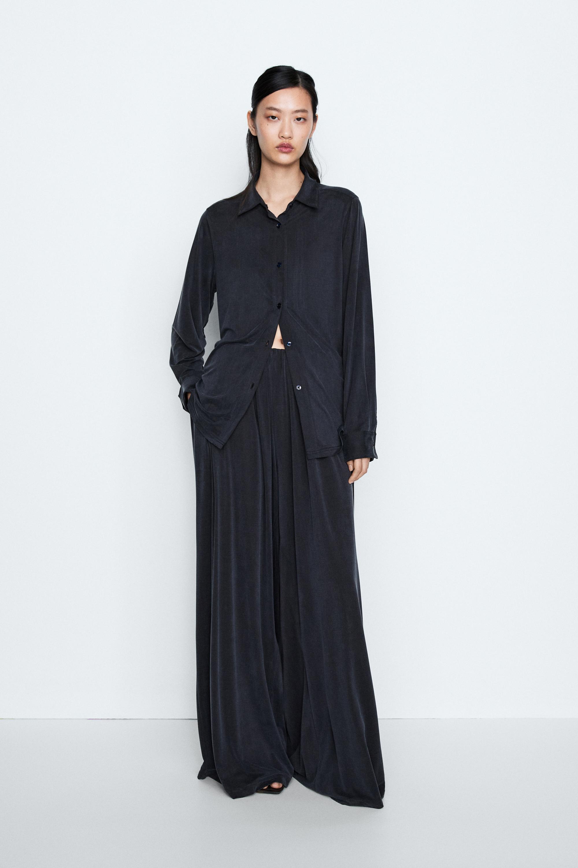 Pleated flowing wide-leg pants - STUDIO