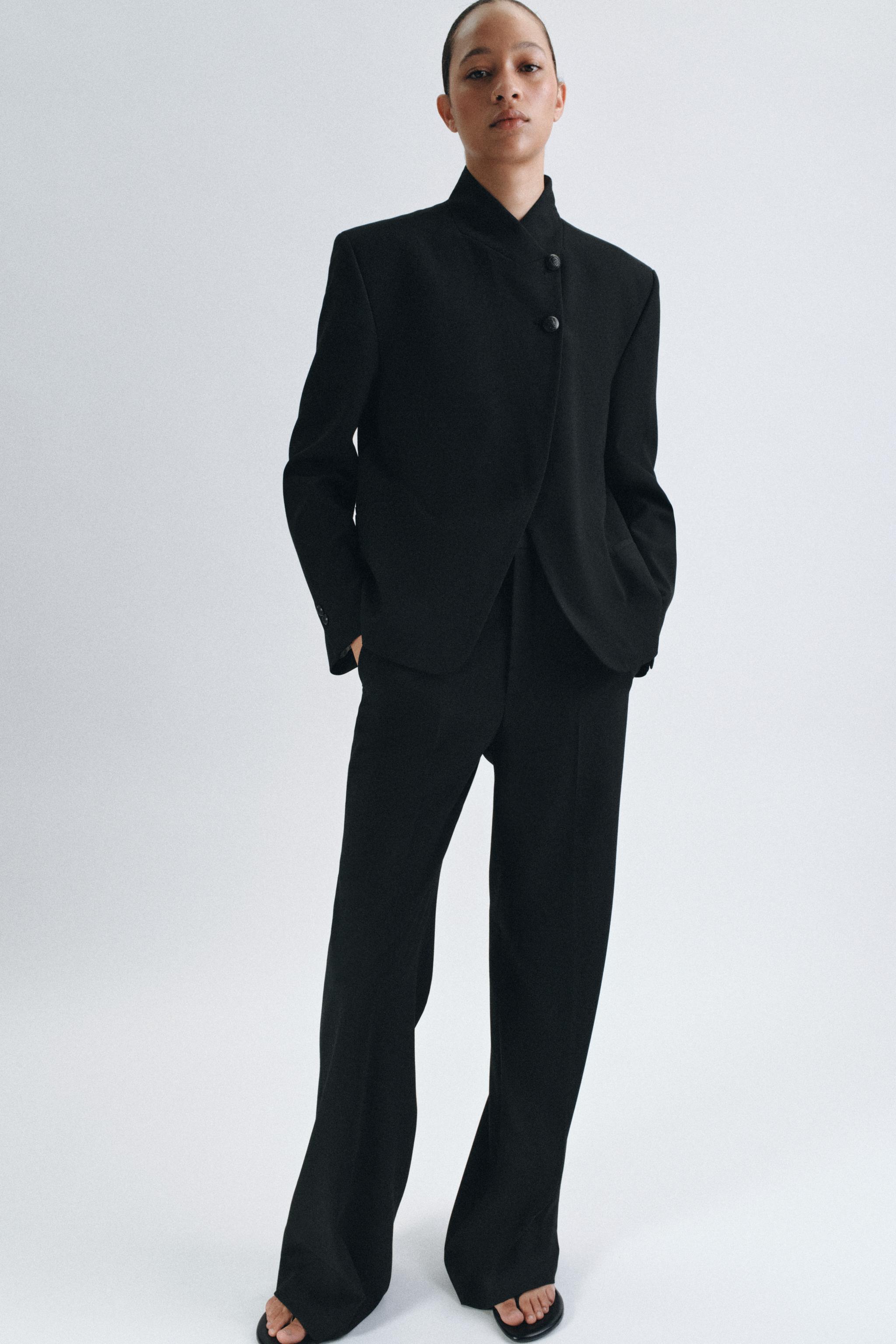 HIGH-WAISTED PINSTRIPE PANTS ZW COLLECTION