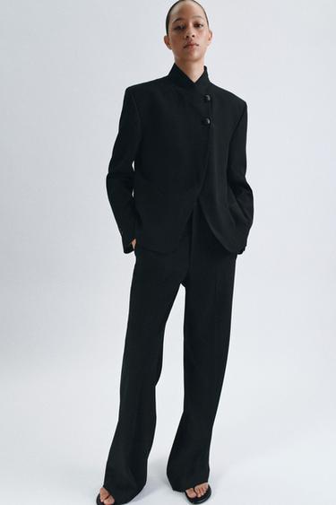 ZW COLLECTION HIGH-WAIST WIDE-LEG TROUSERS - Black by Zara