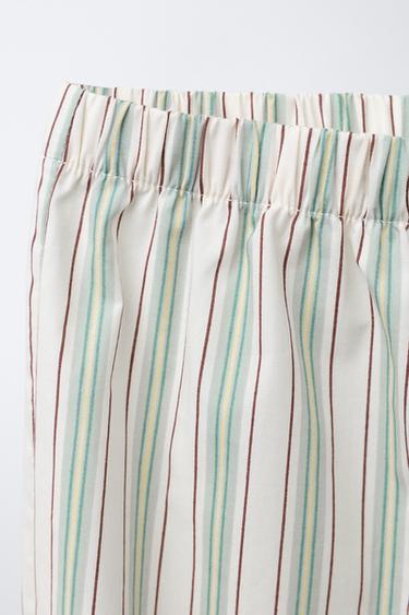 6-14 YEARS/ STRIPED SHIRT AND TROUSERS PYJAMAS - Green by Zara - Image 6