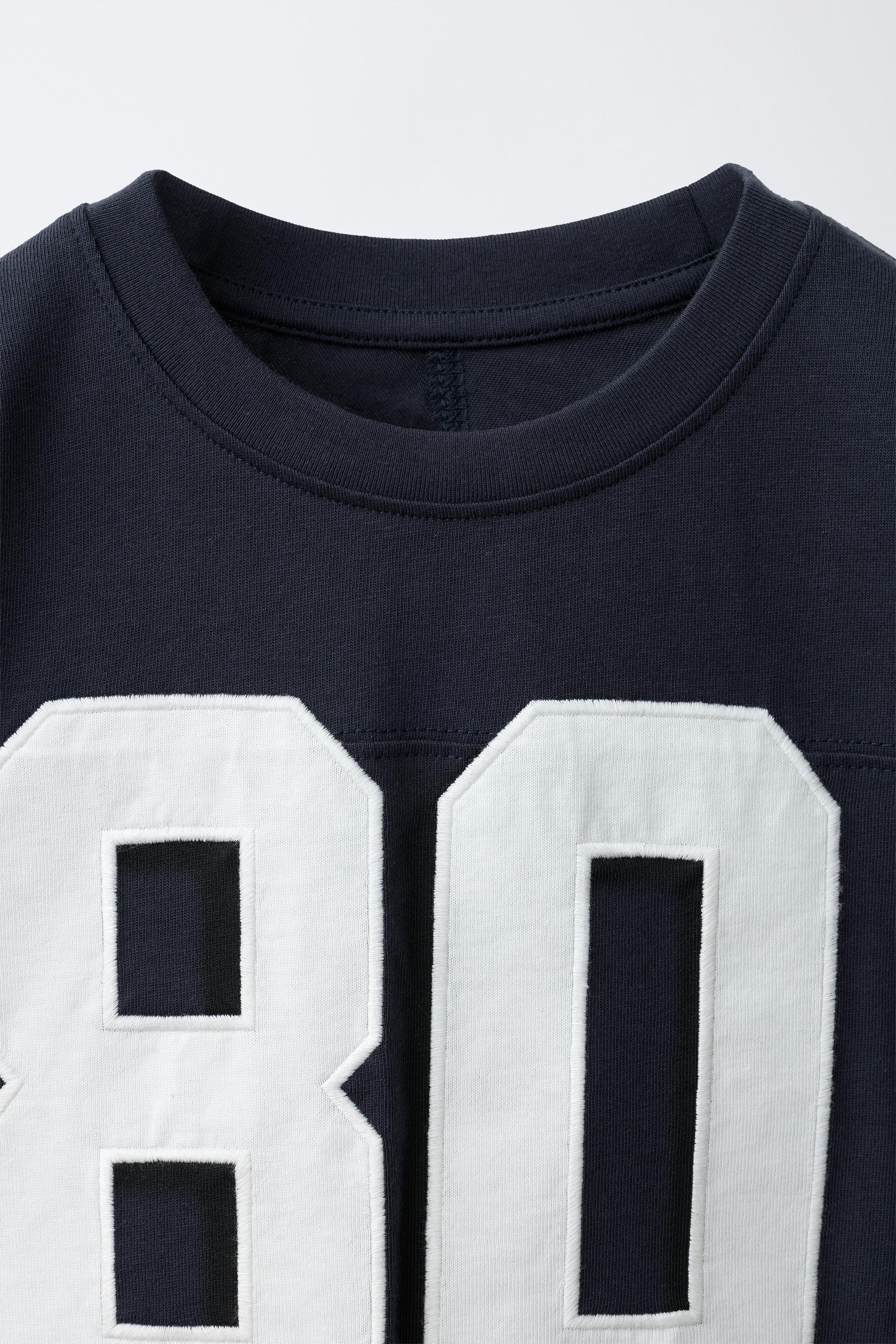 Детские футболки Zara NUMBER PATCH T-SHIRT — фото 3