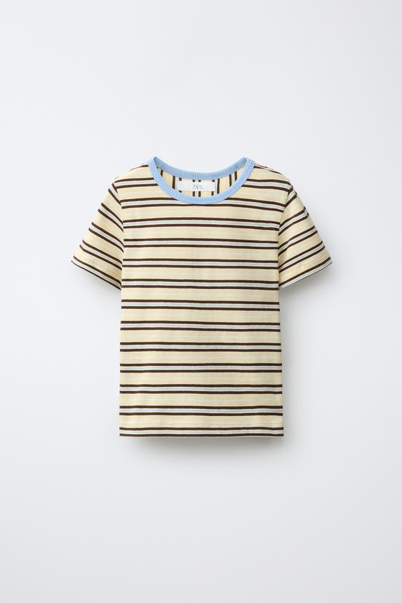 STRIPED T-SHIRT - Vanilla by Zara - Image 0
