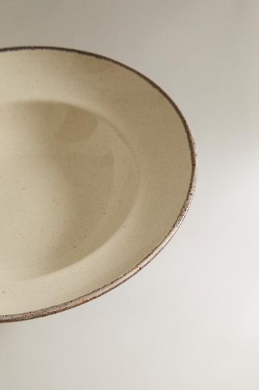 STONEWARE PASTA PLATE - Light ecru by Zara - Image 2
