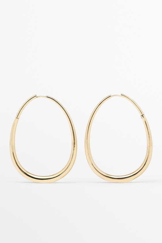 Zara XL hoop earrings - Golden - Image 0