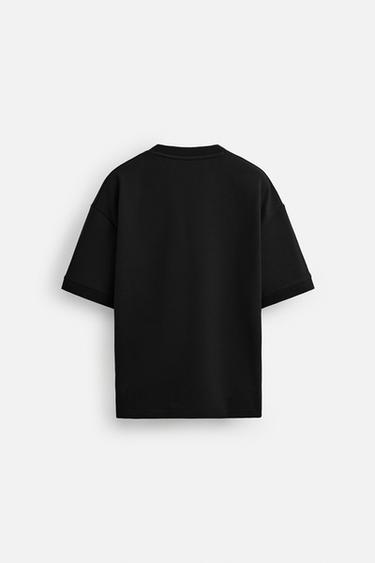 SWEAT AVEC IMPRIMÉ À TEXTURE - Noir de Zara - Image 7