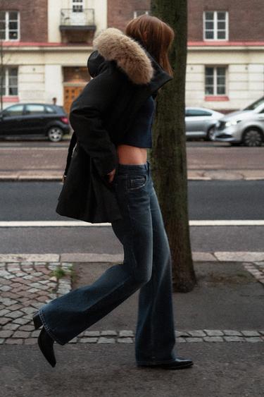TRF LOW-RISE WIDE-LEG JEANS - Blue by Zara