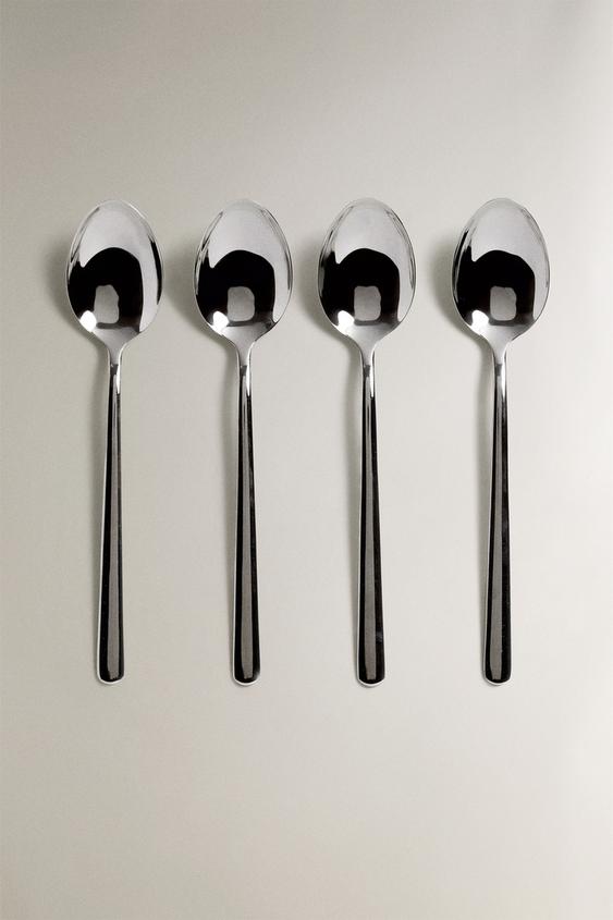 PACK OF SHINY STEEL SPOONS (PACK OF 4) - Multicoloured by Zara - Image 0