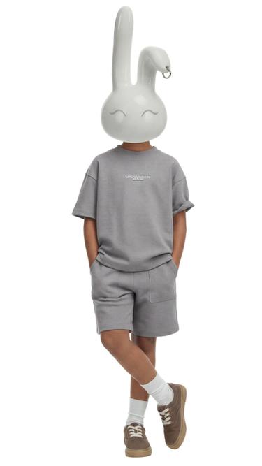 ENSEMBLE T-SHIRT ET BERMUDA INTERLOCK - Gris chiné de Zara
