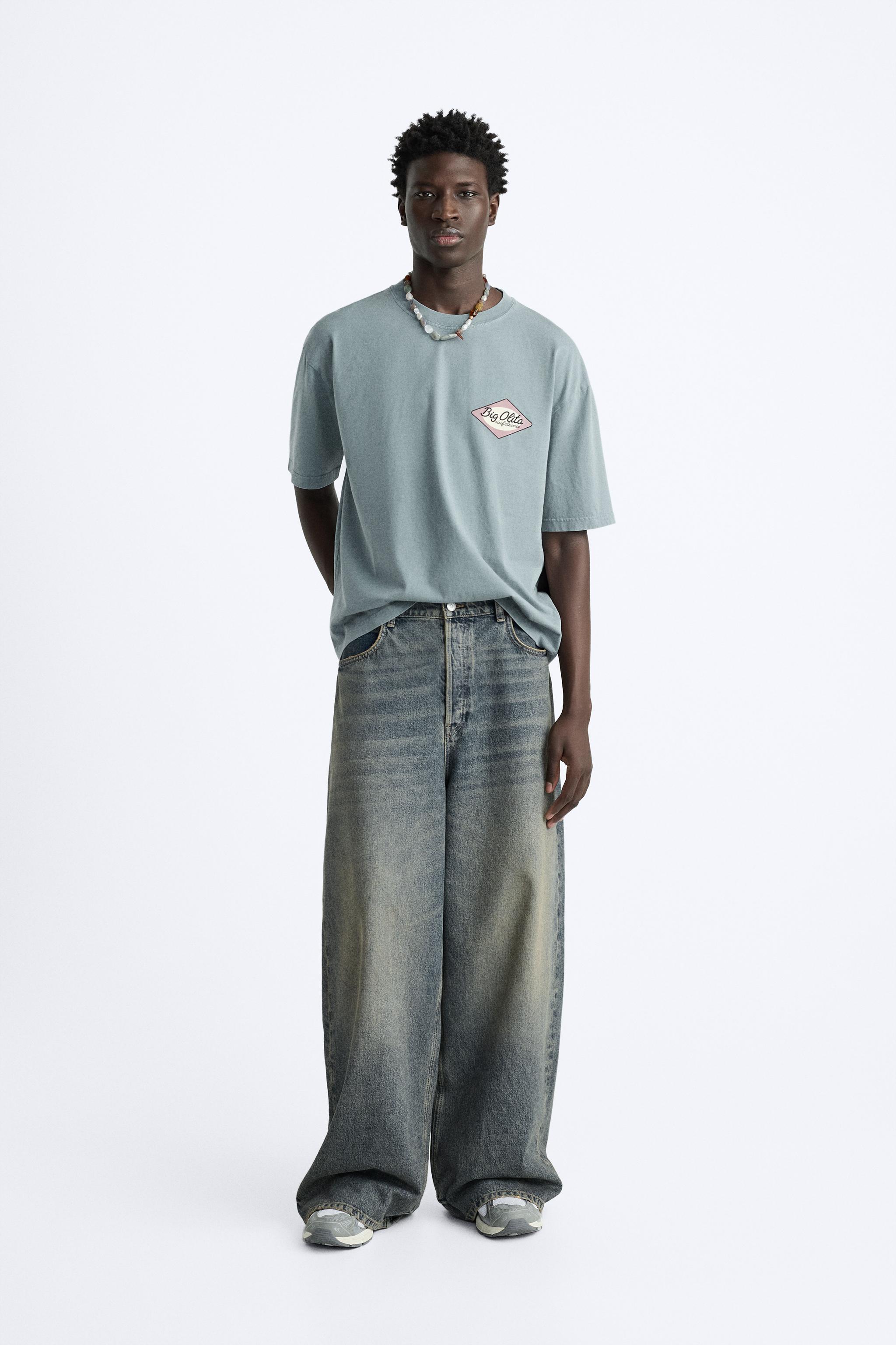 BIG WAVE GRAPHIC T-SHIRT - Brown | ZARA Australia