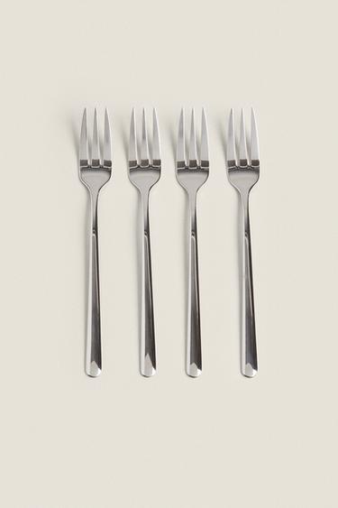 PACK OF SHINY STEEL DESSERT FORKS (PACK OF 4) - Multicoloured by Zara - Image 0