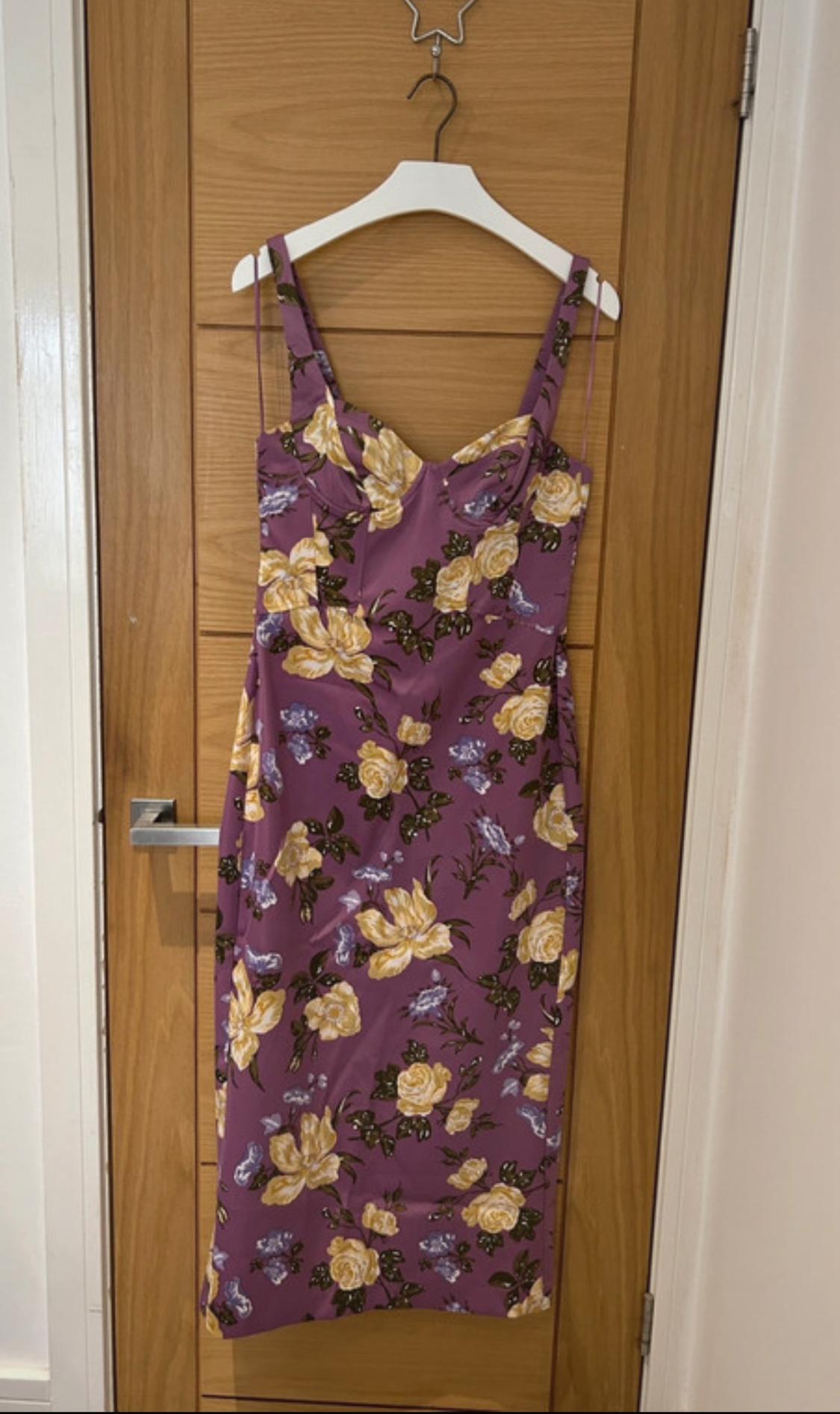 PRINTED CORSETRY-INSPIRED DRESS