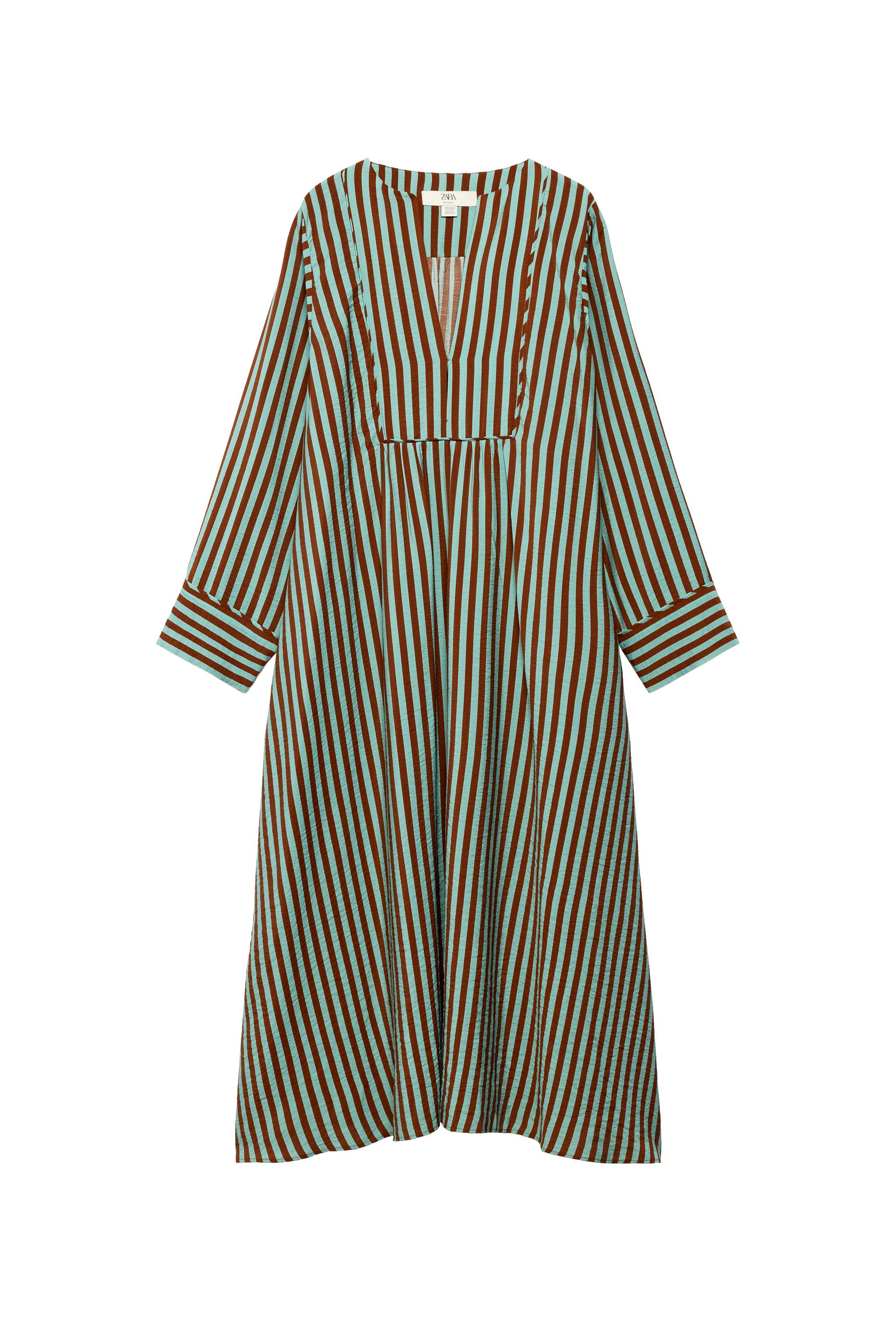 LIMITED EDITION STRIPED KAFTAN DRESS - striped | ZARA United States