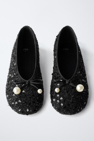 BALLERINES PERLES - Noir de Zara - Image 3