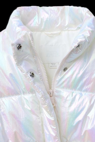 SHINY PUFFER JACKET - IRIDESCENT by Zara
