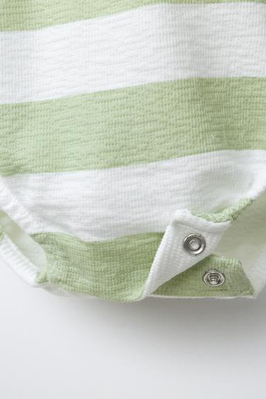 BODY À RAYURES - Vert de Zara - Image 3