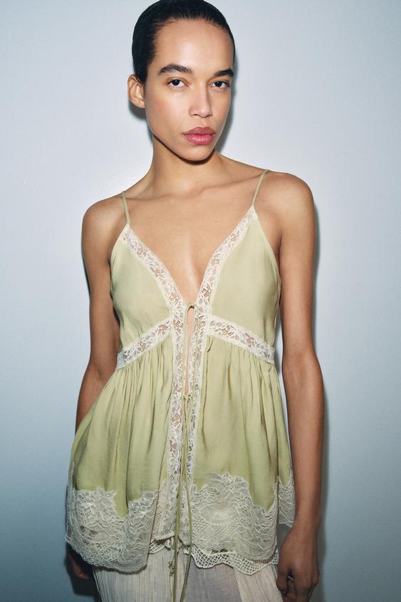 LACE CAMISOLE TOP ZW COLLECTION from Zara - $69.90