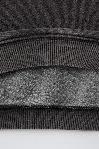 SWEAT EFFET DÉLAVÉ IMPRIMÉ - Gris anthracite de Zara - Image 3