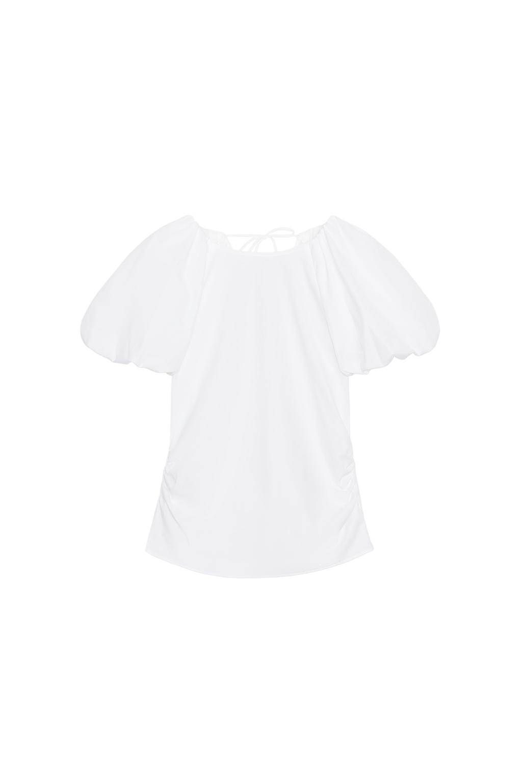 BALLOON SLEEVE POPLIN TOP - image 3