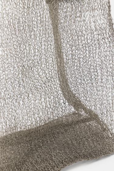 METAL MESH BAG - Aged silver by Zara - Image 4