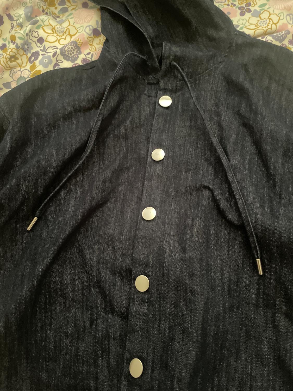 DENIM-LOOK HOODED SHIRT - Image 3